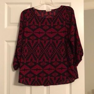 Everly Aztec printed top